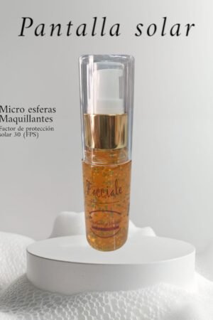 Pantalla solar con micro-esferas